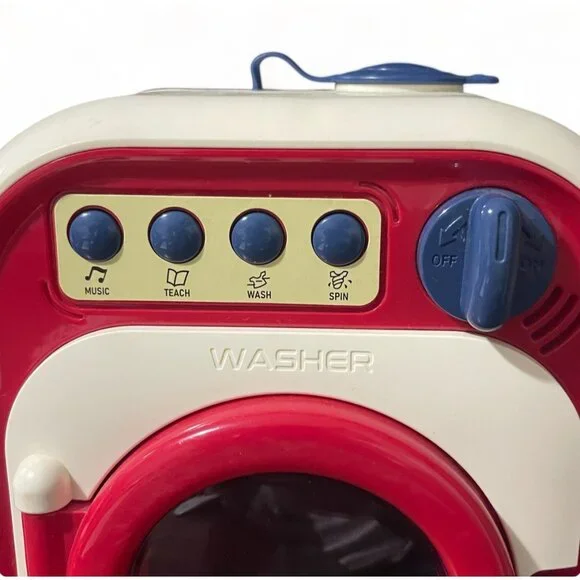 Vintage Childrens Toy Washing Machine With Buttons & Spinning Drum - Picture 3 of 8